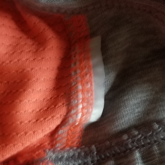 Old Navy Active Go Dry Girl's Racerback Heathered Grey Orange Sport Bra - Picture 5 of 5